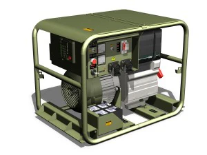 diesel generator military 3D Model