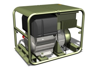 diesel generator military Model 3D