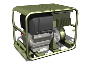 diesel generator military 3D Model