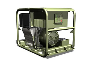 diesel generator military 3D Model