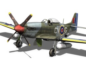 north american p-51d - cv-g Modello 3D