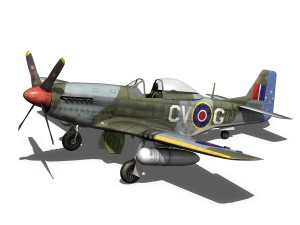 north american p-51d - cv-g Modello 3D