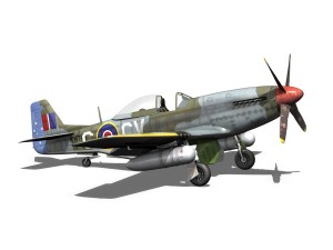 north american p-51d - cv-g Modello 3D