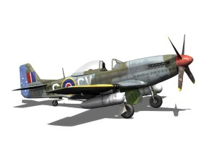 p-51d norte-americano - cv-g Modelo 3D