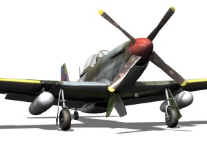 north american p-51d - cv-g Modello 3D