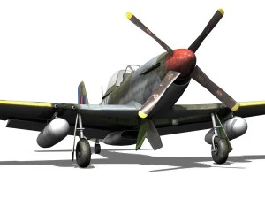 p-51d norte-americano - cv-g Modelo 3D
