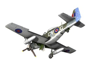 north american p-51d - cv-g Modello 3D