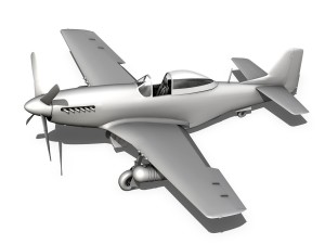 north american p-51d - cv-g Modello 3D