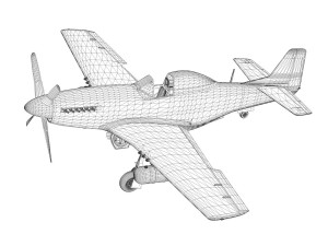 north american p-51d - cv-g Modello 3D