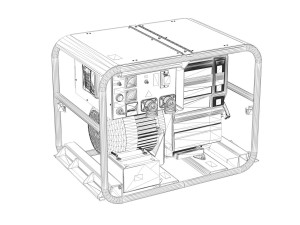 diesel generator Modello 3D