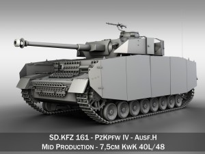 sdkfz161 pzkpfw iv panzer 4 ausfh Model 3D