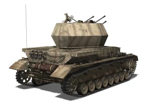sdkfz 161 4 flakpanzer iv wirbelwind 3D Model