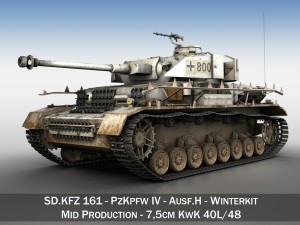 sdkfz161 pzkpfw iv panzer 4 ausf h winterkit 3D Model