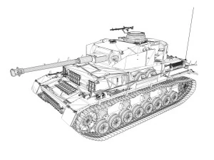 sdkfz161 pzkpfw iv panzer 4 ausf h winterkit 3D Model