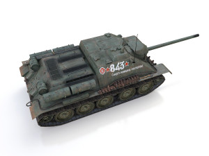 su-85 - 843 - soviet self-propelled 3Dモデル