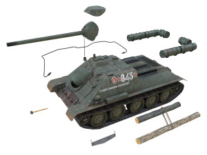 su-85 - 843 - soviet self-propelled 3Dモデル