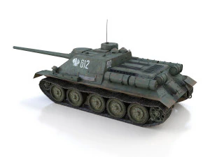 su-100 - 612 - soviet tank destroyer 3D Model