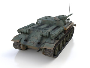 su-100 - 612 - soviet tank destroyer Modello 3D