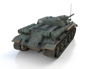 su-100 - 612 - soviet tank destroyer 3D Model