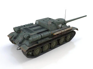 su-100 - 612 - soviet tank destroyer 3D Model