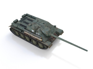 su-100 - 612 - soviet tank destroyer Modello 3D