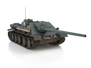 su-100 - 612 - soviet tank destroyer Modello 3D