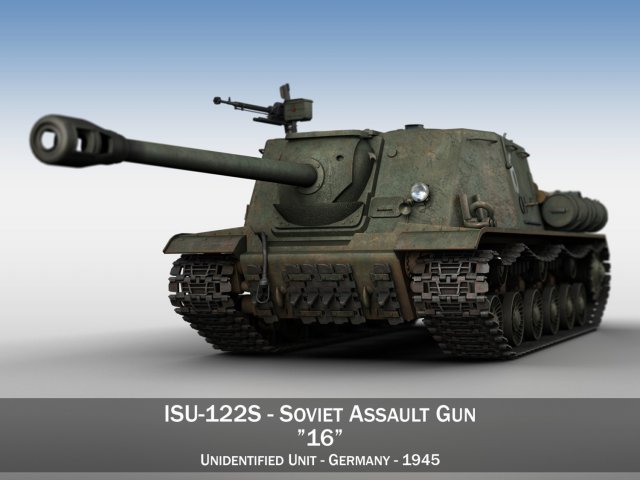 isu-122s - 16 - soviet assault 3D-Modell .c4d .max .obj .3ds .fbx .stl .blend 