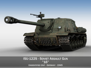 isu-122s - 16 - soviet assault Modello 3D