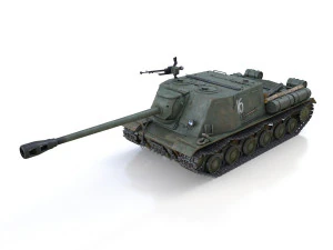 isu-122s - 16 - soviet assault 3D Model