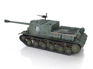 isu-122s - 16 - soviet assault 3D Model