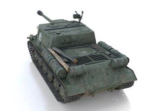 isu-122s - 16 - soviet assault 3D Model