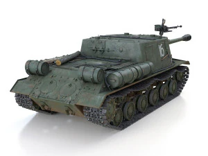 isu-122s - 16 - soviet assault 3D Model