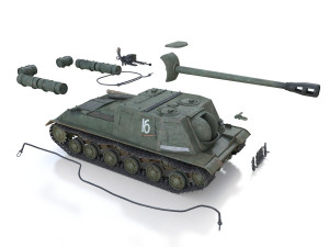 isu-122s - 16 - soviet assault 3D-Modell