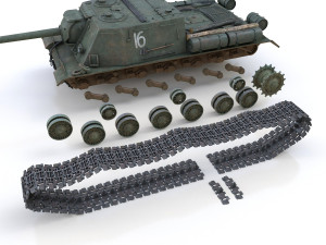 isu-122s - 16 - soviet assault 3D-Modell