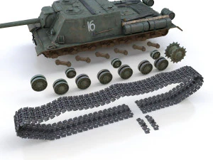 isu-122s - 16 - soviet assault 3D Model