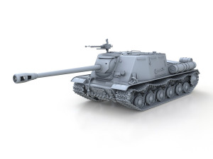 isu-122s - 16 - soviet assault 3D-Modell