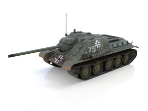 jagdpanzer su-85r - 75 - 6 panzer division 3D-Modell