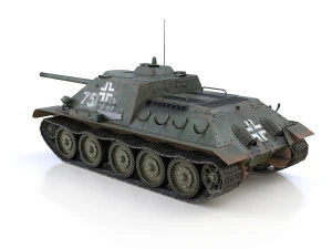jagdpanzer su-85r - 75 - 6 panzer division 3D Model