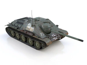 jagdpanzer su-85r - 75 - 6 panzer division 3D Model