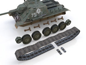 jagdpanzer su-85r - 75 - 6 panzer division 3D-Modell