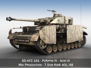 sdkfz 161 pzkpfw iv panzer 4 ausf h late 3D Model