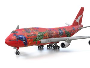 boeing 747 - qantas - wunala dreaming 3D-Modell