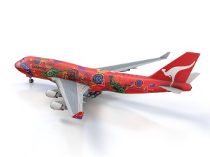 boeing 747 - qantas - wunala dreaming 3D-Modell