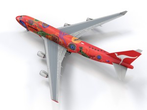 boeing 747 - qantas - wunala dreaming 3D-Modell