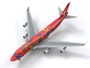 boeing 747 - qantas - wunala dreaming 3D-Modell