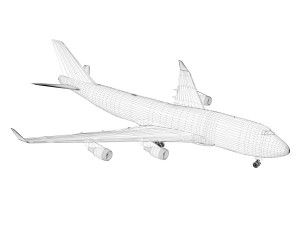 boeing 747 - qantas - wunala dreaming 3D-Modell