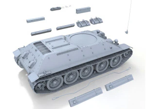 t-34-76 - model 1941 - soviet medium tank 3D Model