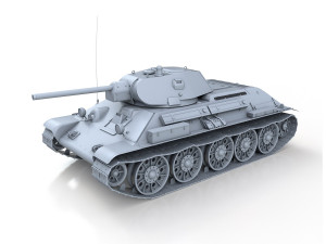 t-34-76 - stz - model 1941 - soviet medium tank Model 3D