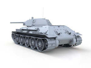 t-34-76 - stz - model 1941 - soviet medium tank Model 3D