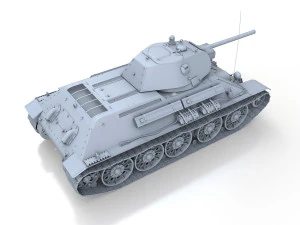 t-34-76 - stz - model 1941 - soviet medium tank 3D Model